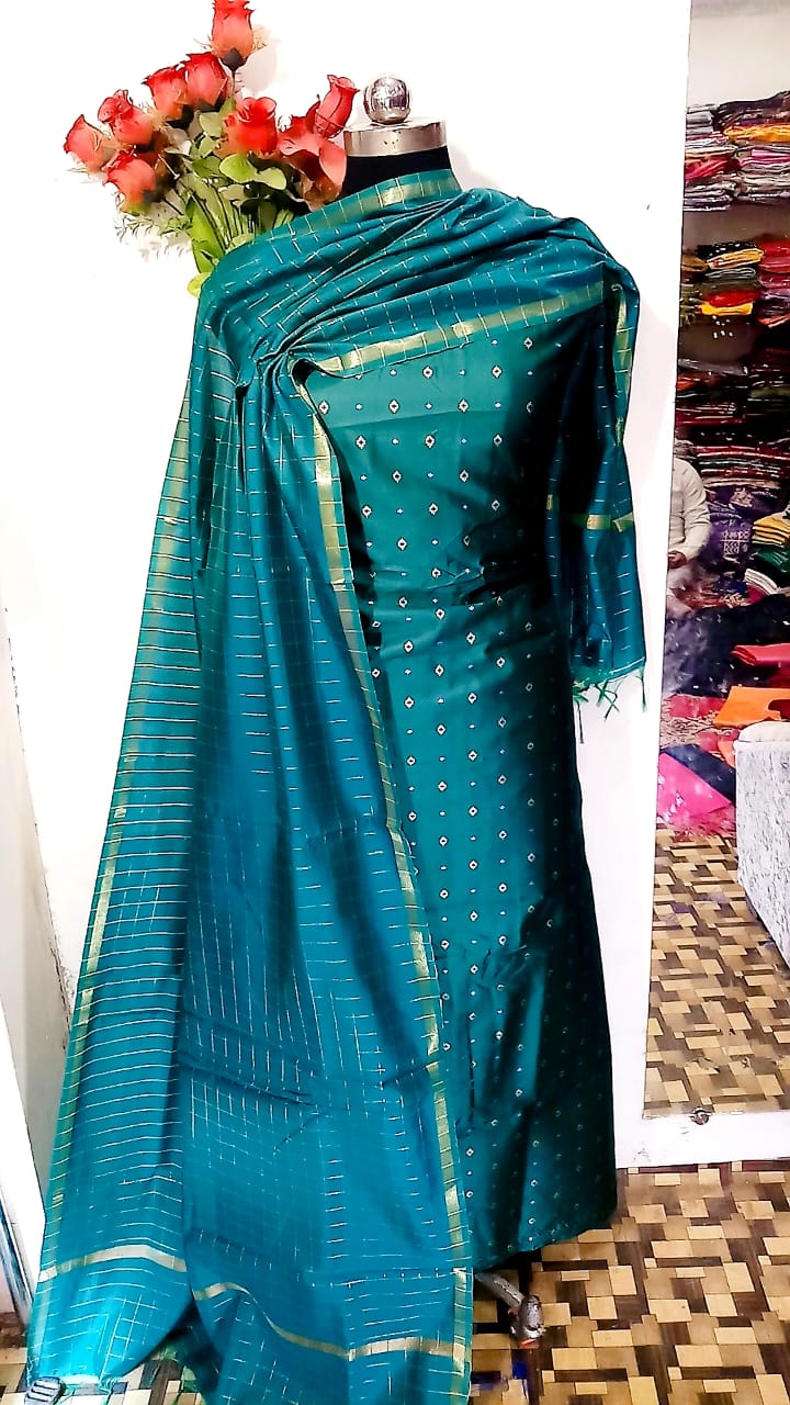 SILK UNSTITCHED CHUDITHAR MATERIAL